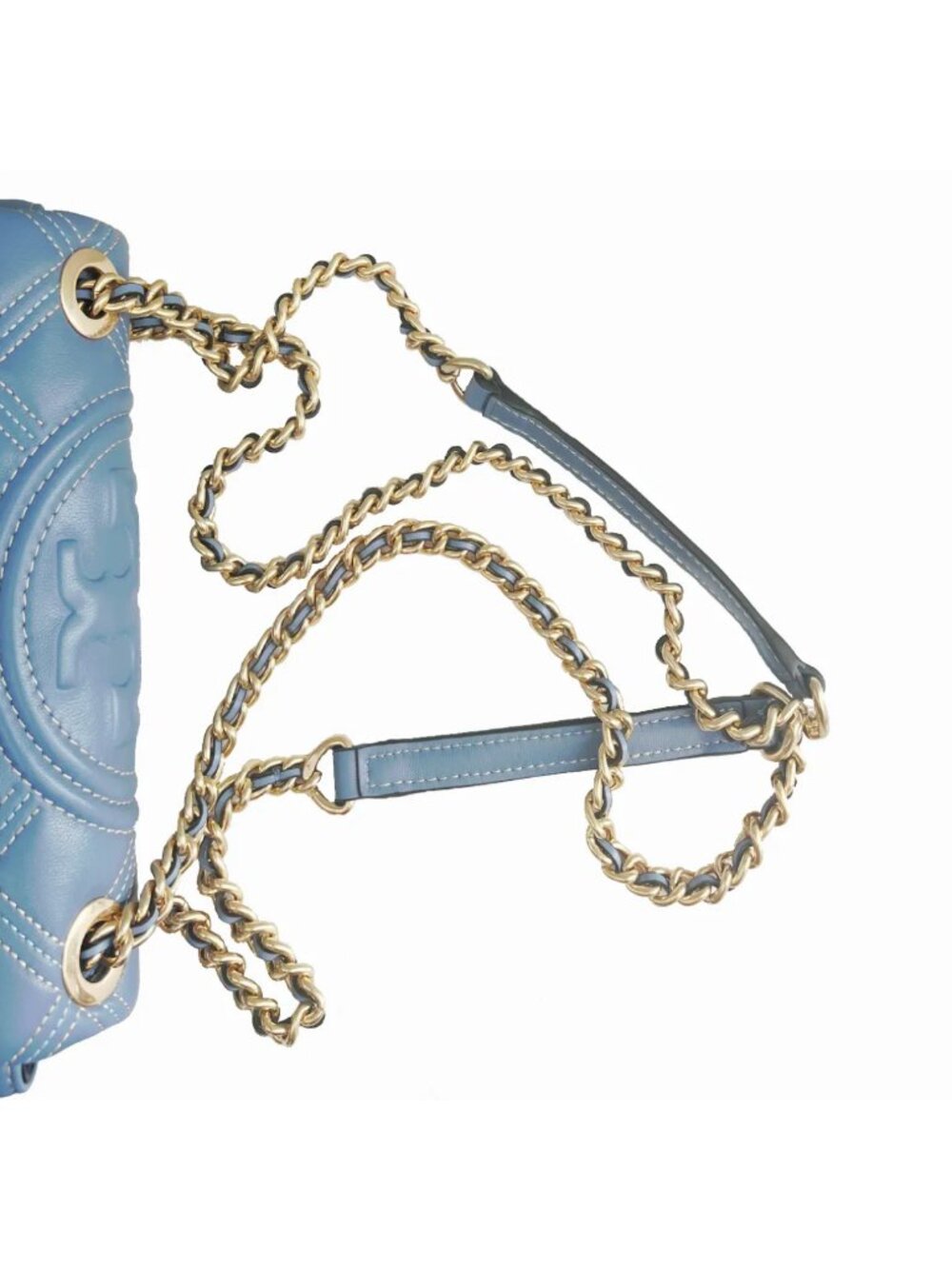Tory Burch Fleming Contrast-Stitch Small Leather Convertible Shoulder Bag - Picture 8 of 9